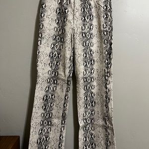 Zara Snake Skin Wide leg pant